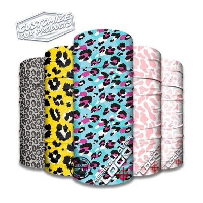 China Cooling Leopard Tube Scarf TNG Mask Fabric Custom Seamless Tube Tube Leopard Bandana Solid Color Mexico Solid Color Half Face Cover Mask for sale