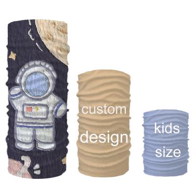 China Seamless Custom On Your Own Design Motorcycle Kids Turban Bandanas Kids Neck Cuff Thick Leathers For Outdoor for sale