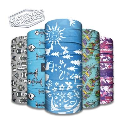 China 100% Seamless Elastic Bandana Polyester Tube Microfiber Headwear Bandana Custom Printed Animal Fishing Bandanas for sale