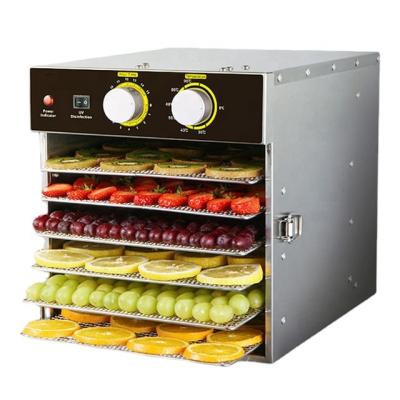 China Hotels 6 Trays Household Food Dehydrator Fruit Machine Stainless Steel Dehydrator Food Dryer for sale