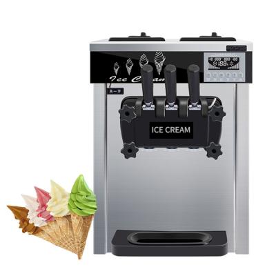 China Single Operation Commercial Ice Cream Maker Machine 3 Flavor Soft Serve Ice Cream Machine for sale