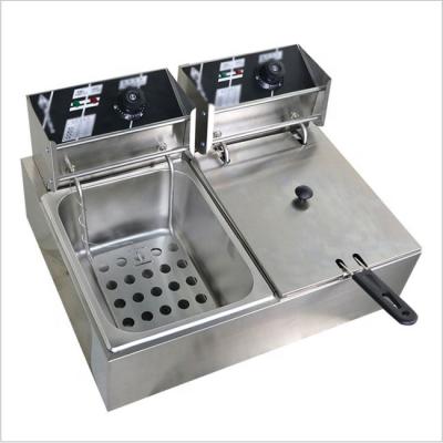 China Hotels Commercial Electric Fryer Stainless Steel Automatic Thick Fried Chicken Donut Frying Machine for sale