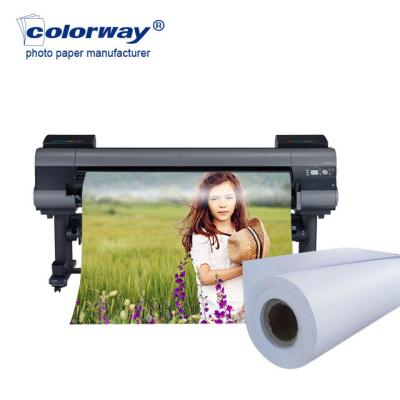 China Waterproof*dust resistant wide format inkjet printing photo paper roll 240g 260g rc gloss/gloss/satin/woven photo paper roll for sale