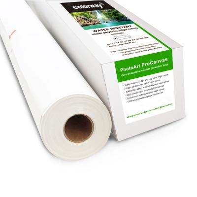 China Waterproof 2022 Glossy Factory Outlet 240G Eco Solvent Inkjet Printing Canvas Roll for sale