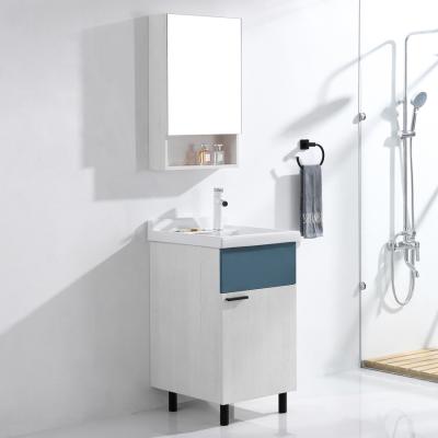 China 716 Modern Design Environmental European Floor Stand Ceramic Bathroom Sink Wash Clothes Cabinet for sale