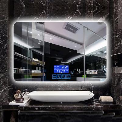 China Magnifying K101 Customized Designer Defog Smart Bathroom Cabinet Mirror With LED Light for sale