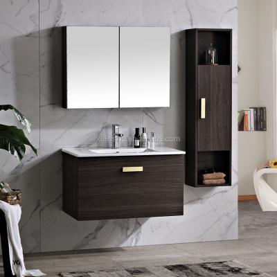 China Water Proof European Style 214 Melamine Wood Wall Mount Modern Luxury Bathroom Cabinet for sale