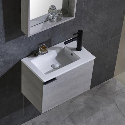 China European Environmental Protection K227 Space Saving Wall Hung Gray Small Bathroom Vanity for sale