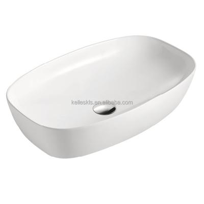 China 2030 Easy Clean Slim Edge Table Top Bathroom Hand Basin Ceramic Wash Basin for sale