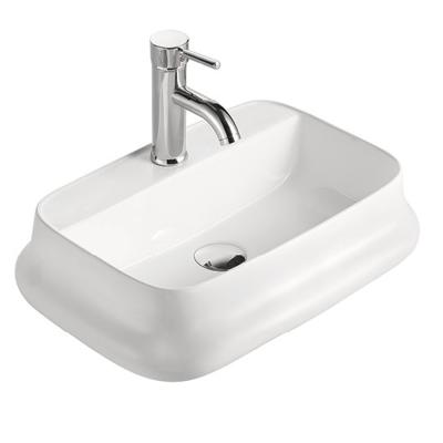 China Modern Design K2012 Italian Rtangular Shape Bathroom Ceramic Basin for sale