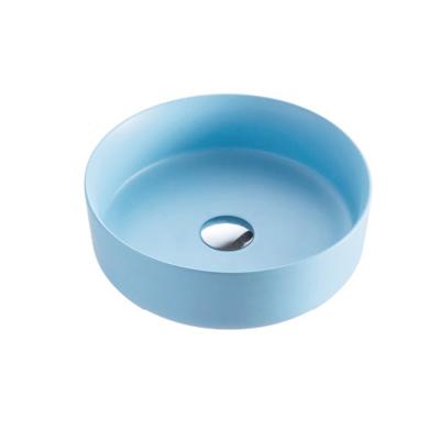 China Easy Clean Wash Basin K2126M2 Chaozhou Supplier Luxury High Temperature Matte Ceramic Blue Wash Basin for sale