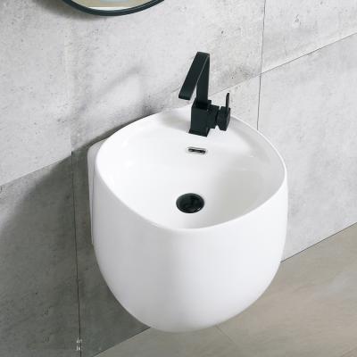 China Popular 3105 Wash Basin Easy Clean Wall Hung Ceramic One Piece Hand Wash Basin Pedestal for sale