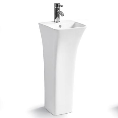 China 841 Easy Clean Pedestal Bathroom Ceramic One Piece Wash Basin for sale