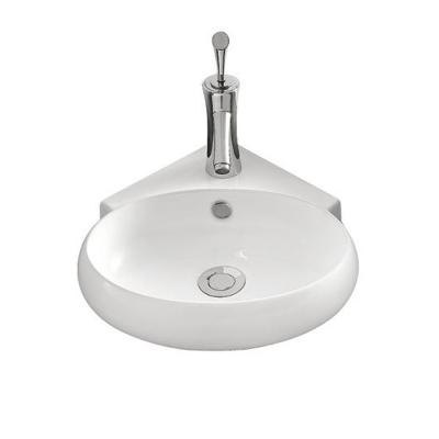 China K3016 Easy Clean Small Wall Mounted Apartment Bathroom Corner Ceramic Basin for sale