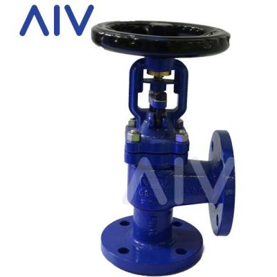 China Zhejiang Petroleum Steam Oil DIN Angle Bellow Type Globe Valve for sale