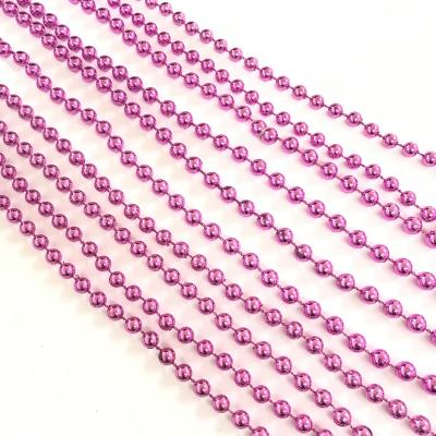 China Party Supplies Wholesale China Mardi Gras Bead Multiple Metallic Colors Plastic Bead Necklace for sale