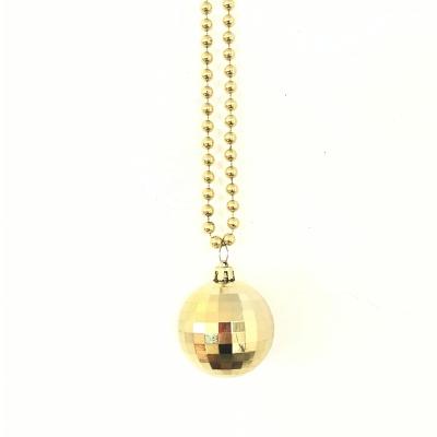 China Party Supplies Party Beads Manufacturing Disco Ball Bead Mardi Gras Beads Pendant Metallic Necklace for sale