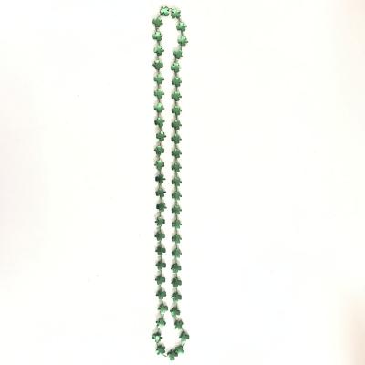 China Party Supplies St Patrick's Day Beads Irish Gifts Plastic Green Shamrock Necklace for sale