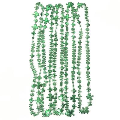 China Irish Party Supplies Festival Bead Necklace St Patricks Day Beads for sale