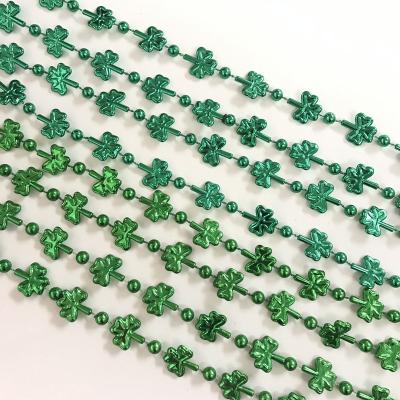 China Party Supplies St Patrick's Day Irish Shamrock Bead Necklace St Patrick's Day Decorations for sale