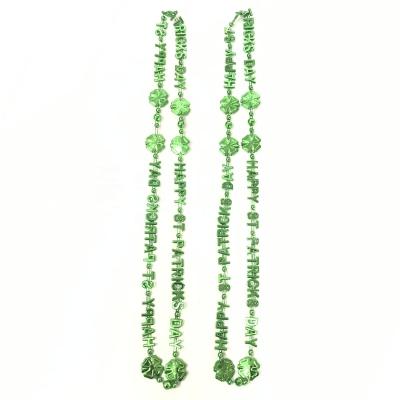 China Party Supplies Wholesale Happy Irish Party Decorations St. Patrick's Day Festival Bead Necklace for sale