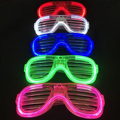 China Non-Toxic Part Supplies Decoration Glowing Glasses Shape LED Flashing Glasses Light Up Kids Toys for sale