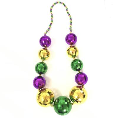 China Party Supplies Cheap Party Jewelry Jumbo Mardi Gras Ball Necklace for sale