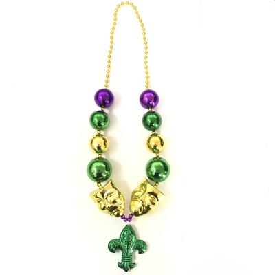 China Jumbo Beads Wholesale Holiday Supplies Jumbo Ball Mardi Gras Beads Necklace for sale