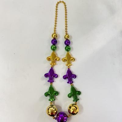 China Festival Decoration Carnival Wholesale Decorative Necklace Ball Jumbo Mardi Gras Beads for sale