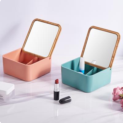 China New Design 1872 2021 New Design Cosmetic Organizer Makeup Stored Desktop Storage Box With Lid Plastic Storage Boxes for sale