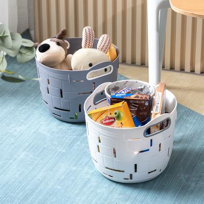 China 261 Sustainable Household Use Kitchen Storage Basket Colorful Bright Color Plastic Foldable Basket for sale