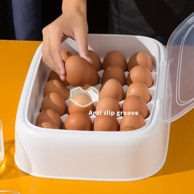 China Convenient Traditional Refrigerator Kitchen Food Egg Holder Plastic Storage Box With Lids for sale