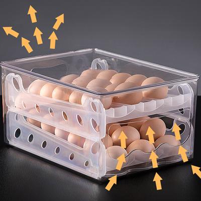 China Traditional Store Display Countertop Refrigerator Supplier Egg Rack Stackable Plastic Egg Trays 36 for sale