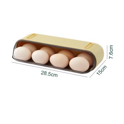 China Hotsale Egg Keeper Storage Box Kitchen and Freezer Stored Plastic Food Container for 12 Pieces Eggs for sale