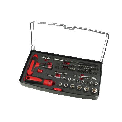 China Easy Carry Interchangeable 61 Pcs Plug Bit Set With T Bar Handle for sale