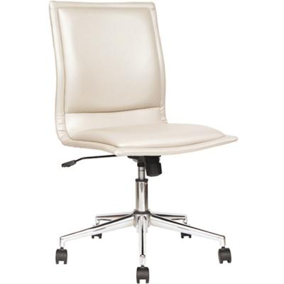 China (Size) Hot Selling Modern Executive Office Adjustable Chairs White Leather Swivel Office Chairs for sale