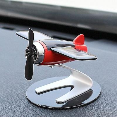 China Folk Art Car Home Decoration Aromatherapy Airplane Decoration Solar Power Rotate Airplanes Kid Gift Funny Airplanes Model for sale