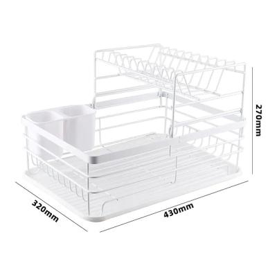 China Multifunctional Tableware Viable Storage Rack Dish Bowl Stainless Steel Japanese Style With Cutlery Cage Kitchen Large Capacity Drainin for sale