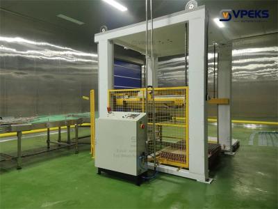 China Automated Palletizer Machine With PLC Control For Bags Bottles Boxes Palletizing Te koop