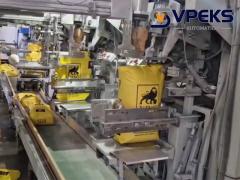 Fully automatic bagging ultrasonic valve port packaging and palletizing production line