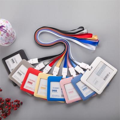 China Double Side Clear Ready To Ship Plastic Double Side Transparent Clear Badge Holder For Office Company for sale