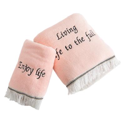 China Child-safe manufacturers sell sports good towel set brown women's towel set towel sets wholesale for sale