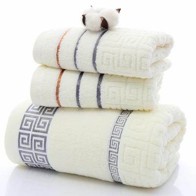 China Wholesale Child Safe Superabsorbent Exercise Towel Set Gray Towel Gift Set Towels Set 3 Pieces for sale