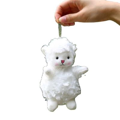 China Soft Plush Stuffed Keychain Clearance Price Cute Lamb Metal Cute Keychain Key Chain Bag Accessories Give Gifts for sale