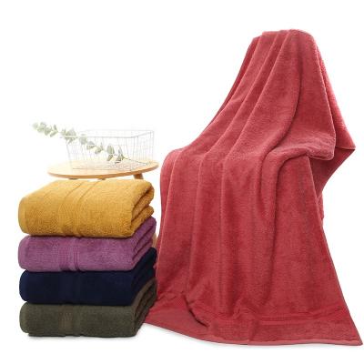 China Large Red 100% Bath Towel New Arrivals Child Safe Cotton Bath Towels Five Colors Available for sale