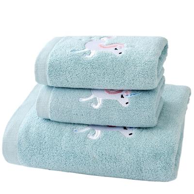 China Hot Sale 70X140cm Manufacturer Bath Towel Set Child Safe Soft Absorbent 3pcs Bath Towel Set Set Bath Towels for sale