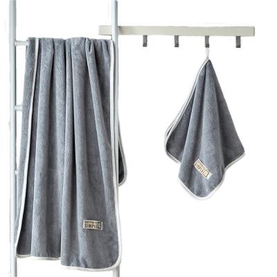 China Manufacturer Hot Selling QUICK DRY Gray Towel Set Set Of 40X80cm Cotton Towels Terry Towel for sale