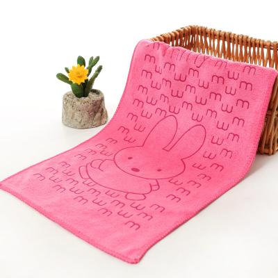 China Cheap price children's towel child safe cute blue cat child towel cat towel child safe microfiber for sale