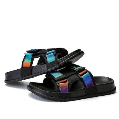 China Black Men's Fashion Trend Summer New Arrival Flip Flops Shoes Sandals for sale