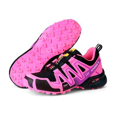 China 2021 Fashion Trend New Color Pink Comfortable Outdoor Waterproof Hike Shoes For Women for sale